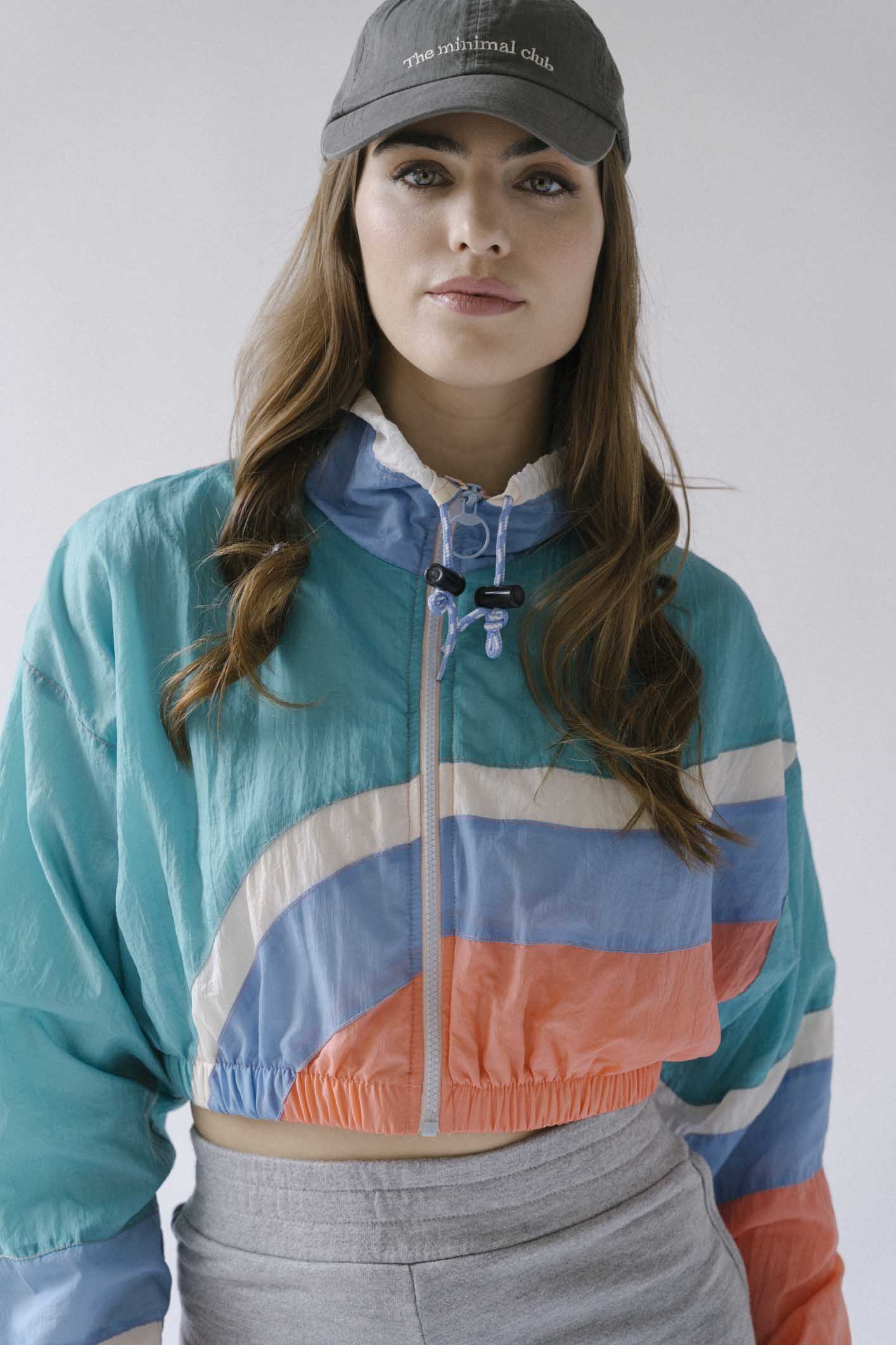 REwork Cropped Windbreaker Upcycled Vintage Clothing Online