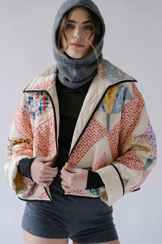 GOAT Vintage +REwork Cropped Quilt Jacket    Jacket  - Vintage, Y2K and Upcycled Apparel