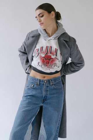 GOAT Vintage +REwork Crop Hoodie    Sweatshirt  - Vintage, Y2K and Upcycled Apparel