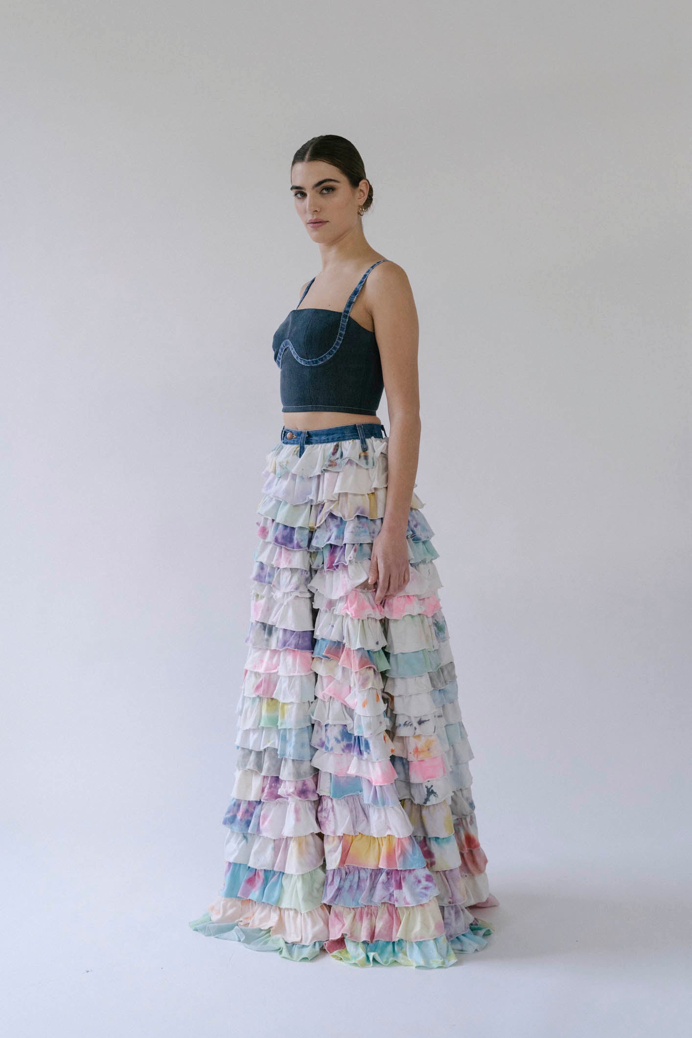REwork Ruffle Maxi Skirt Upcycled Vintage Clothing Online – GOAT