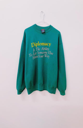 GOAT Vintage Diplomacy Sweatshirt    Sweatshirts  - Vintage, Y2K and Upcycled Apparel