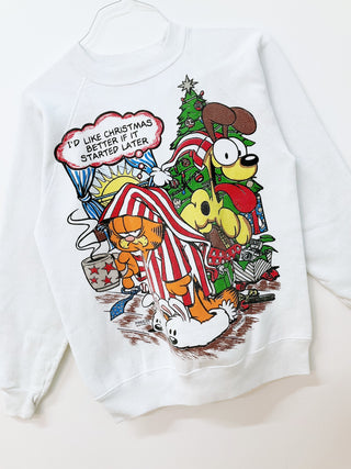 GOAT Vintage Garfield Holiday Sweatshirt    Sweatshirts  - Vintage, Y2K and Upcycled Apparel