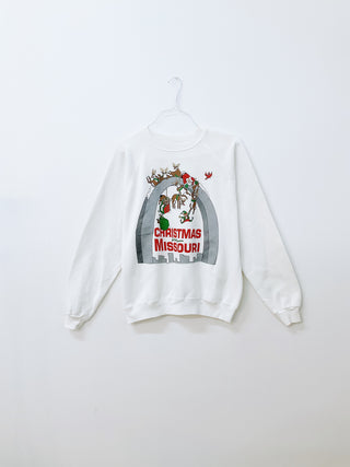 GOAT Vintage Christmas In Missouri Holiday Sweatshirt    Sweatshirts  - Vintage, Y2K and Upcycled Apparel