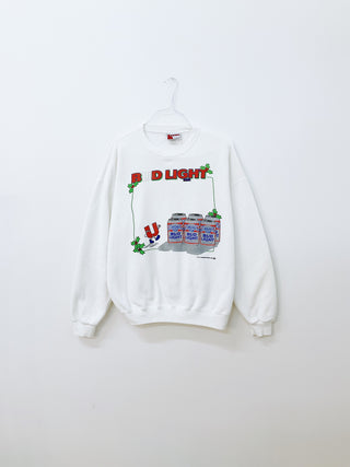 GOAT Vintage Bud Light Holiday Sweatshirt    Sweatshirts  - Vintage, Y2K and Upcycled Apparel