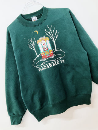 GOAT Vintage Plaza Walk Holiday Sweatshirt    Sweatshirts  - Vintage, Y2K and Upcycled Apparel