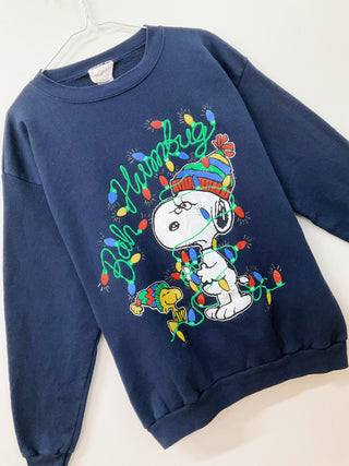 GOAT Vintage Snoopy & Woodstock Holiday Sweatshirt    Sweatshirts  - Vintage, Y2K and Upcycled Apparel