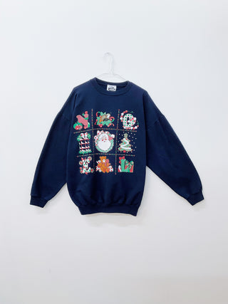 GOAT Vintage Tic Tac Toe Christmas Edition Sweatshirt    Sweatshirts  - Vintage, Y2K and Upcycled Apparel