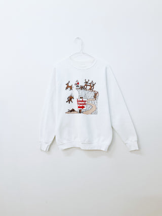 GOAT Vintage Reindeer Holiday Sweatshirt    Sweatshirts  - Vintage, Y2K and Upcycled Apparel