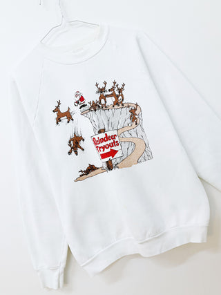 GOAT Vintage Reindeer Holiday Sweatshirt    Sweatshirts  - Vintage, Y2K and Upcycled Apparel