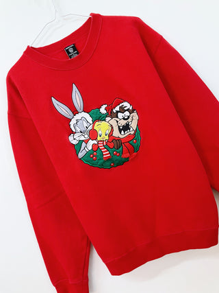 GOAT Vintage Looney Tunes Holiday Sweatshirt    Sweatshirts  - Vintage, Y2K and Upcycled Apparel