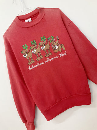 GOAT Vintage 4 Reindeers Holiday Sweatshirt    Sweatshirts  - Vintage, Y2K and Upcycled Apparel