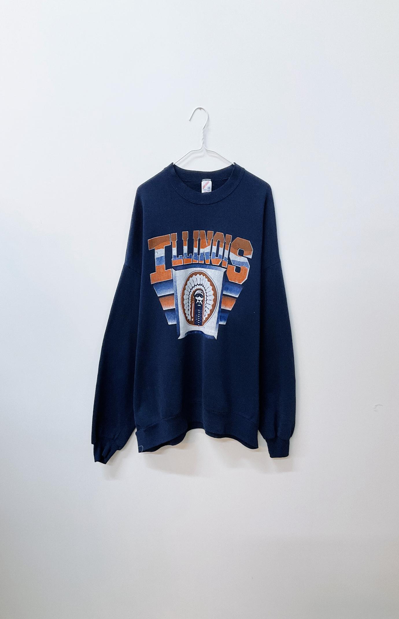 GOAT Vintage Illinois Sweatshirt Sweatshirts - Vintage, Y2K and Upcycled Apparel