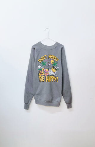 GOAT Vintage Don't Worry Be Happy Sweatshirt    Sweatshirts  - Vintage, Y2K and Upcycled Apparel