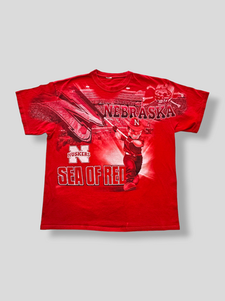 GOAT Vintage Huskers Sea of Red Tee    Tee  - Vintage, Y2K and Upcycled Apparel