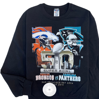 GOAT Vintage Super Bowl 50 Sweater - Vintage, Y2K and Upcycled Apparel