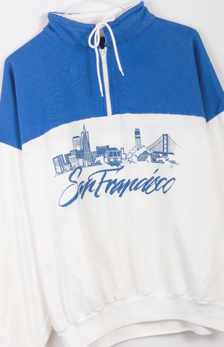 GOAT Vintage San Fran Quarter Zip    Sweatshirt  - Vintage, Y2K and Upcycled Apparel
