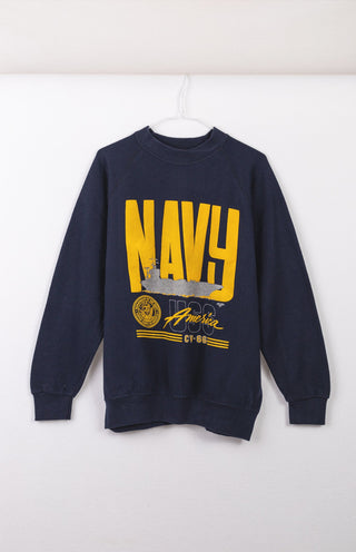 GOAT Vintage Navy Sweatshirt    Sweatshirt  - Vintage, Y2K and Upcycled Apparel