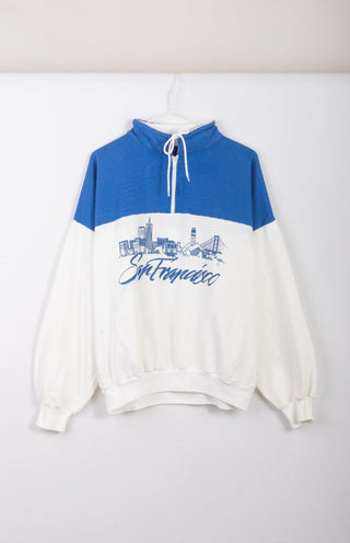 GOAT Vintage San Fran Quarter Zip    Sweatshirt  - Vintage, Y2K and Upcycled Apparel