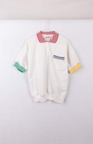 GOAT Vintage Contrast Polo Sweatshirt    Sweatshirt  - Vintage, Y2K and Upcycled Apparel