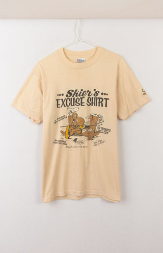 GOAT Vintage Skier's Excuse Tee    Tees  - Vintage, Y2K and Upcycled Apparel