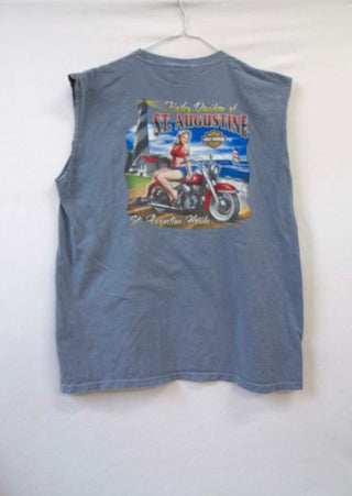 GOAT Vintage St. Augustine Harley Tank    T-Shirt  - Vintage, Y2K and Upcycled Apparel