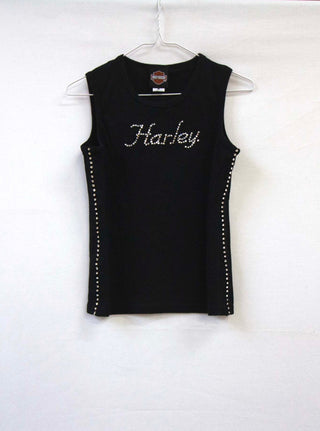 GOAT Vintage Rhinestone Harley Tank    T-Shirt  - Vintage, Y2K and Upcycled Apparel