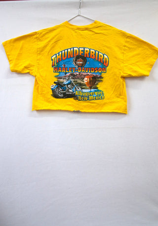 GOAT Vintage Thunderbird Cropped Harley Tee    T-Shirt  - Vintage, Y2K and Upcycled Apparel