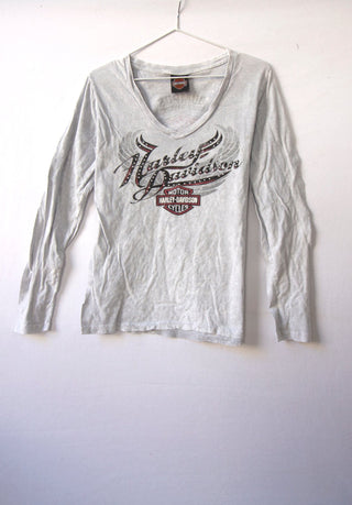 GOAT Vintage Harley Studded Long Sleeve    T-Shirt  - Vintage, Y2K and Upcycled Apparel
