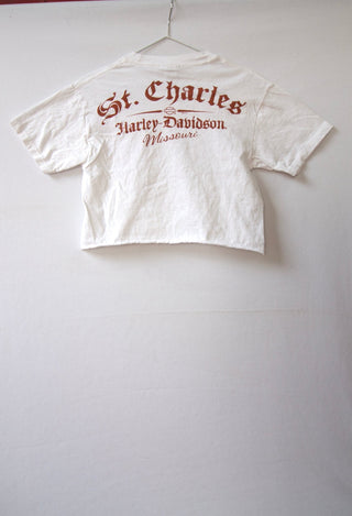 GOAT Vintage St. Charles Cropped Harley Tee    T-Shirt  - Vintage, Y2K and Upcycled Apparel