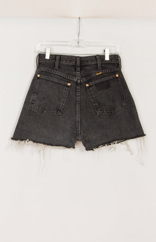 GOAT Vintage Wrangler Black Denim Shorts    Shorts  - Vintage, Y2K and Upcycled Apparel