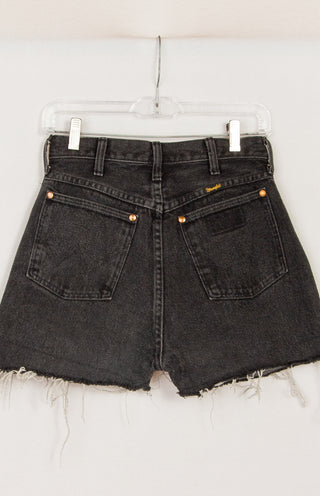 GOAT Vintage Wrangler Black Denim Shorts    Shorts  - Vintage, Y2K and Upcycled Apparel